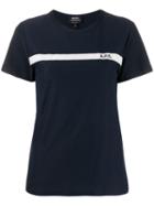 A.p.c. Logo Embroidered T-shirt - Blue