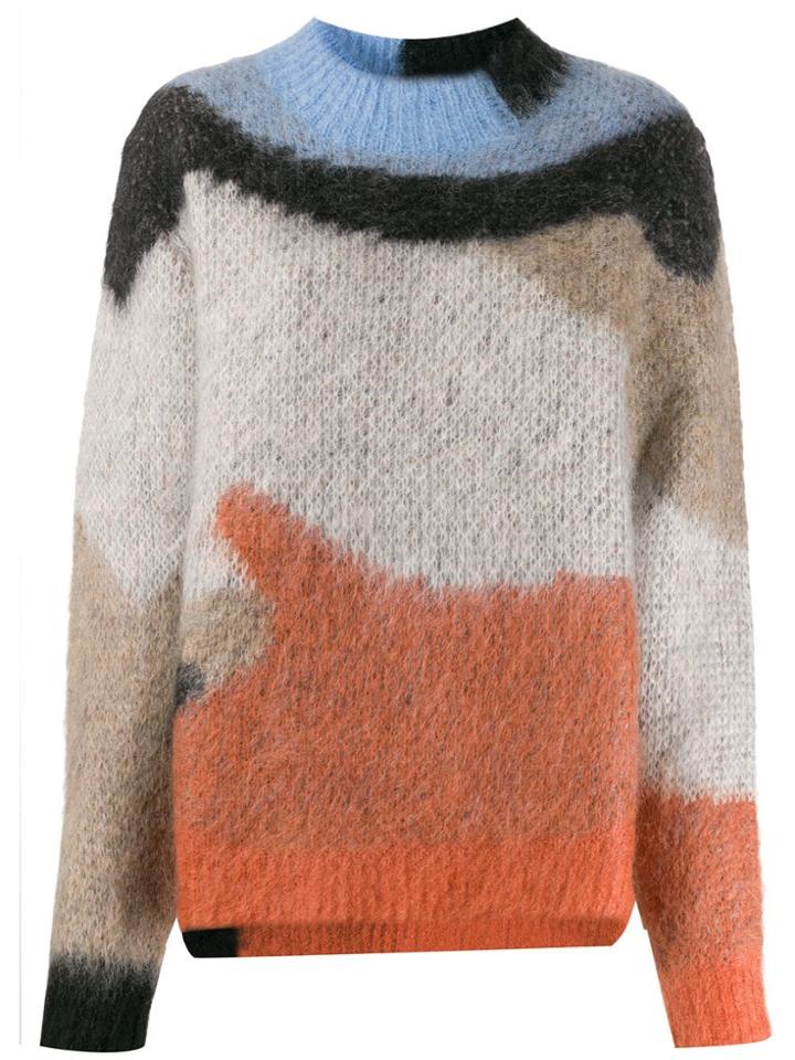 Ambush Intarsia-knit Jumper - Neutrals