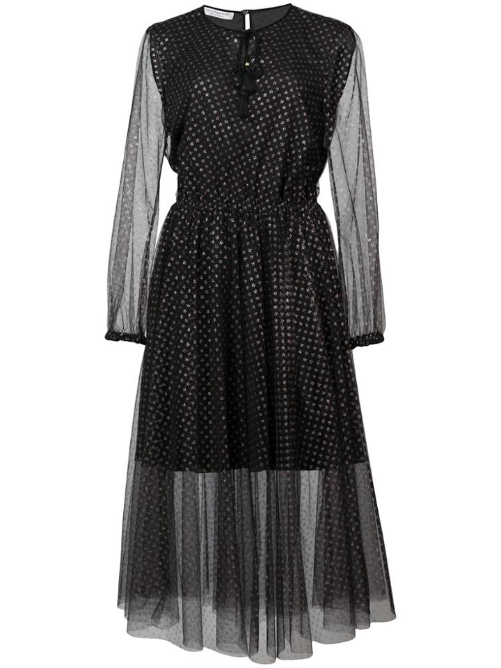 Philosophy Di Lorenzo Serafini Star Pattern Midi Dress - Black