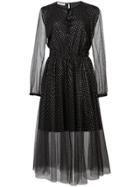 Philosophy Di Lorenzo Serafini Star Pattern Midi Dress - Black