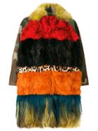 Caban Romantic Multi-print Tiered Coat - Yellow & Orange