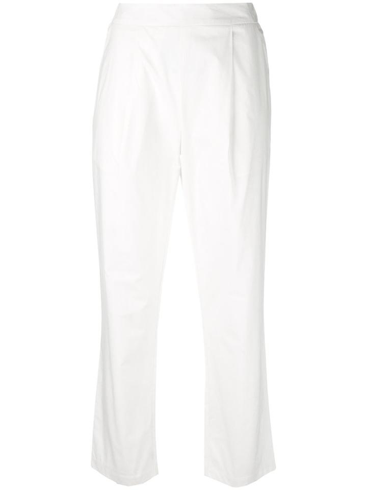 Semicouture - Cropped Trousers - Women - Cotton - 44, White, Cotton