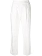 Semicouture - Cropped Trousers - Women - Cotton - 44, White, Cotton