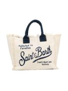 Mc2 Saint Barth Kids Teen Logo Printed Beach Bag - Nude & Neutrals