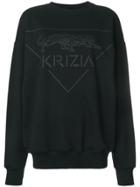 Krizia Vintage Logo Print Sweatshirt - Black