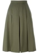 Alexander Mcqueen Pleated Midi Skirt, Women's, Size: 38, Green, Cupro/virgin Wool