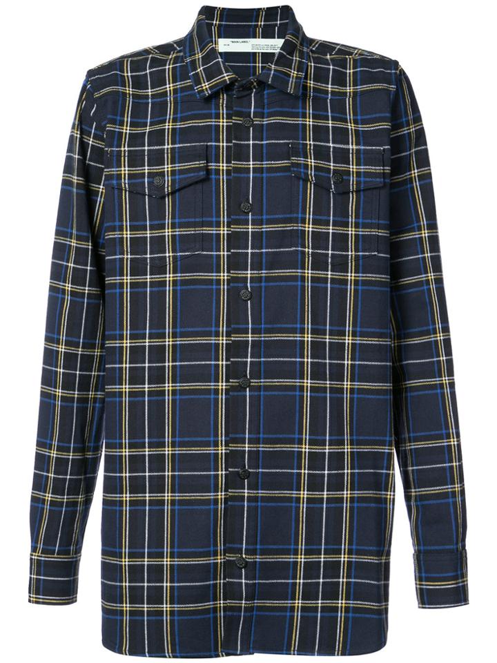 Off-white Check Shirt - Blue