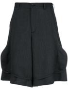 Comme Des Garçons Homme Plus Front Flap Tailored Shorts - Black