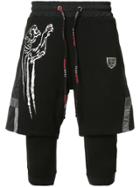 Plein Sport Layered Shorts - Black
