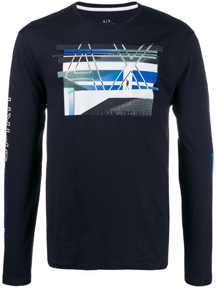 Armani Exchange Round-neck Sweatshirt - Blue