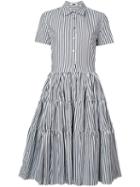 Jourden - Striped Shirt Dress - Women - Cotton - 40, Black, Cotton