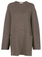 The Row Oversized Knit Jumper - Brown