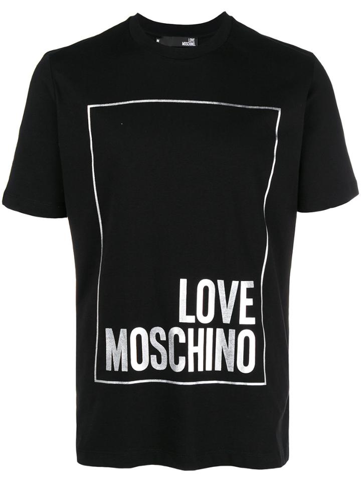 Love Moschino Large Logo Patch T-shirt - Black