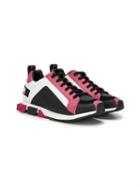 Dolce & Gabbana Kids Colour Blocked Low Top Sneakers - White