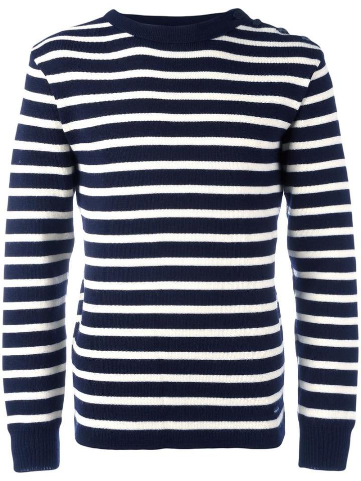 Armor Lux 'fouesnant' Jumper, Men's, Size: Small, Blue, Wool