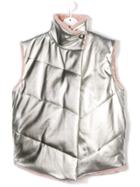 Andorine Teen Oversized Metallic Vest - Silver