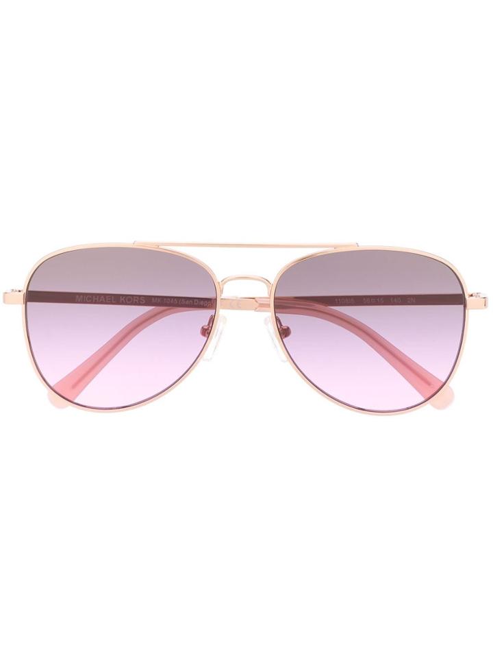 Michael Kors San Diego Aviator Sunglasses - Pink
