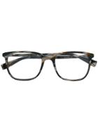 Dolce & Gabbana Eyewear Rectangular Striped Glasses - Black