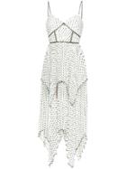 Self-portrait Polka Dot Asymmetric Dress - White