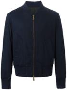 Ami Alexandre Mattiussi Bomber Jacket, Men's, Size: Large, Blue, Spandex/elastane/wool