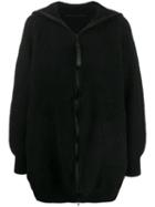 Julius Oversized Zip-up Coat - Black