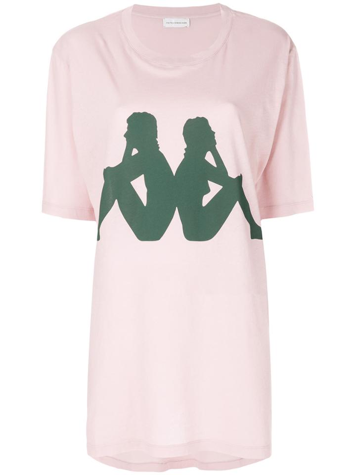 Faith Connexion Faith Connexion X Kappa Logo Print T-shirt - Pink &