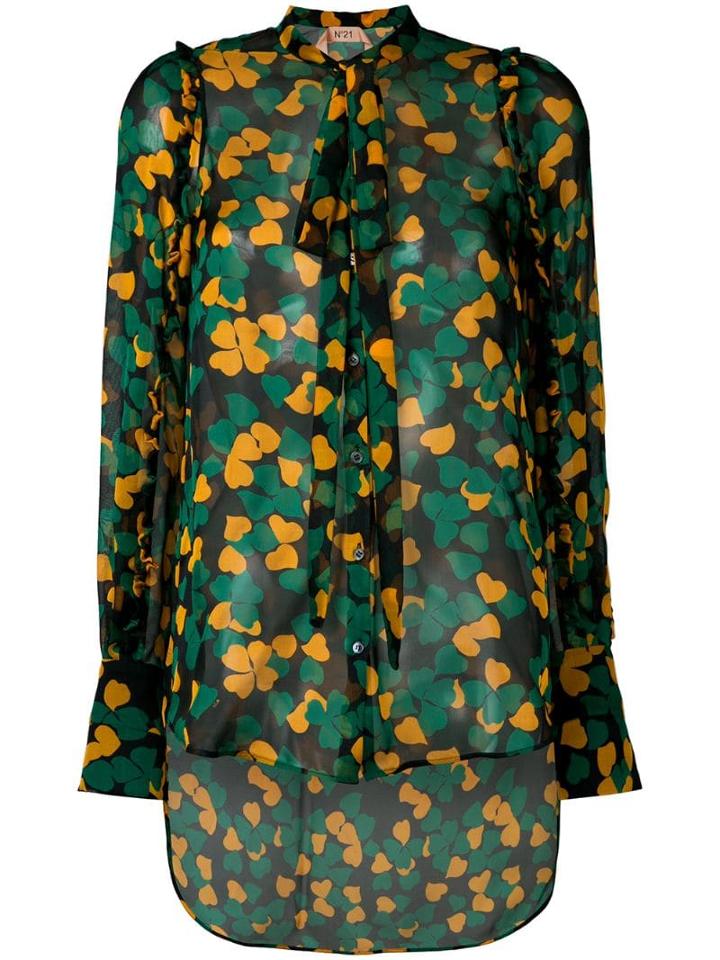 Nº21 Floral Sheer Top - Multicolour