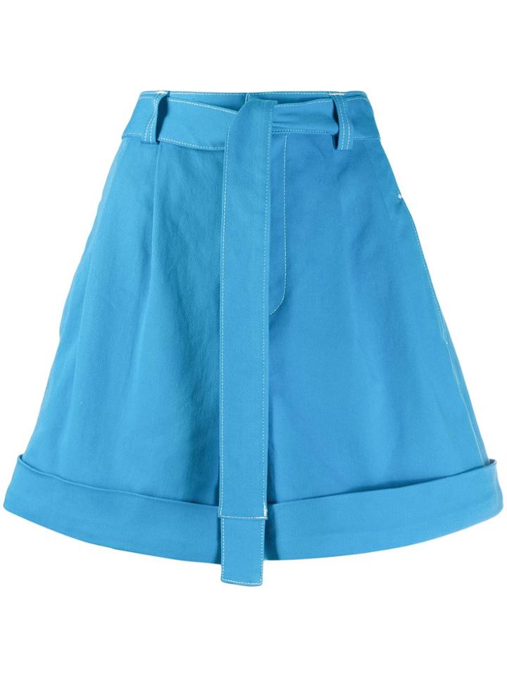 See By Chloé Belted Shorts - Blue
