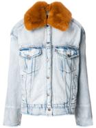 Levi's Furry Collar Denim Jacket - Blue