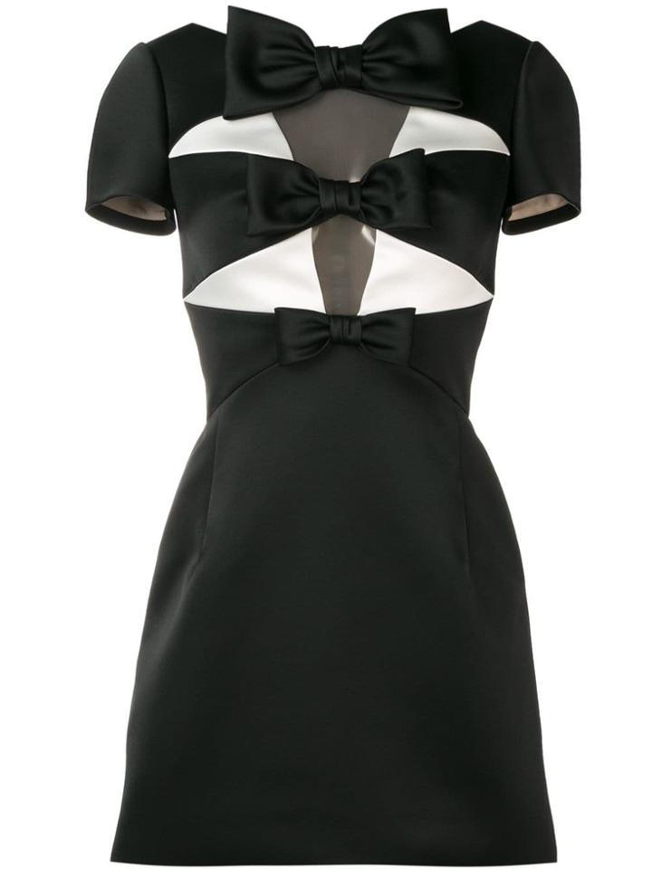 Viktor & Rolf Soir Sculptural Bow Mini Dress - Black
