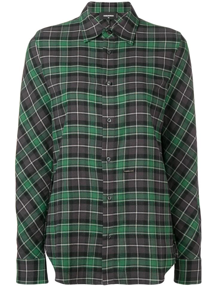 Dsquared2 Checked Longsleeved Shirt - Green