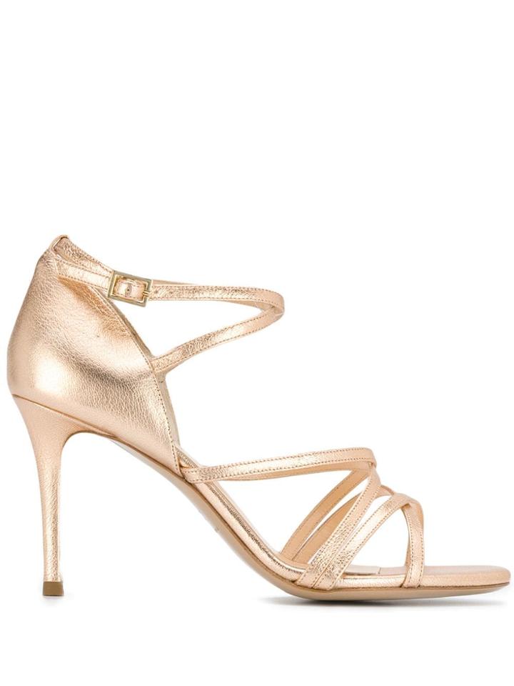 Fabio Rusconi Heeled Spatola Sandals - Gold