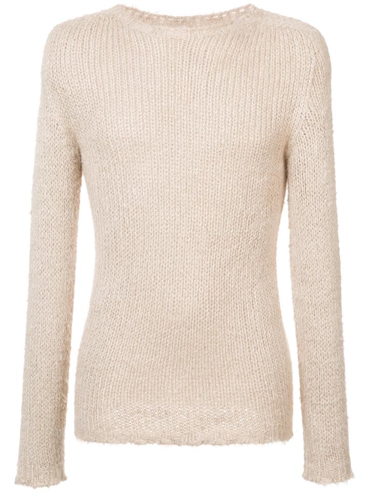 Rick Owens Longline Knitted Jumper - Nude & Neutrals