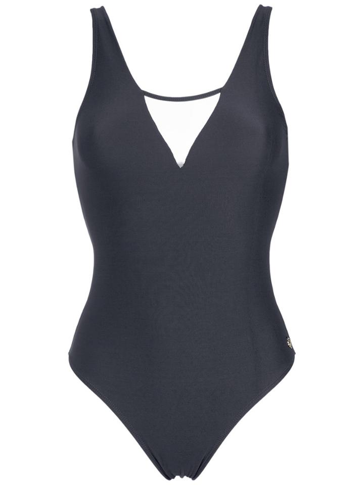 Brigitte Panelled Swimsuit - Black