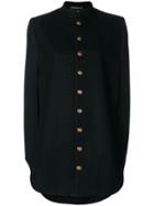 Saint Laurent Military-inspired Cape - Black
