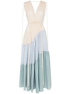 Lee Mathews Lilian Tiered Cotton Maxi Dress - Multicolour