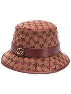 Gucci Gg Motif Bucket Hat - Red