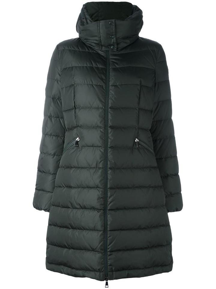 Moncler 'flammette' Coat, Women's, Size: Iii, Green, Feather Down/polyamide