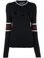 Dolce & Gabbana Amore Patch Jumper, Men's, Size: 54, Black, Cotton/virgin Wool/metallic Fibre