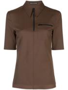 Kwaidan Editions Zipped Polo Shirt - Brown