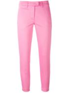 Dondup - Cropped Chinos - Women - Cotton/spandex/elastane - 31, Pink/purple, Cotton/spandex/elastane