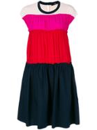 Steffen Schraut Pleated Colourblock Dress - Multicolour