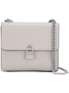 Michael Michael Kors Padlock Shoulder Bag, Women's, Grey, Leather