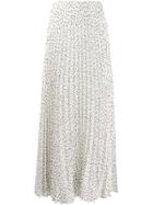 Emporio Armani Polka Dot Maxi Skirt - White