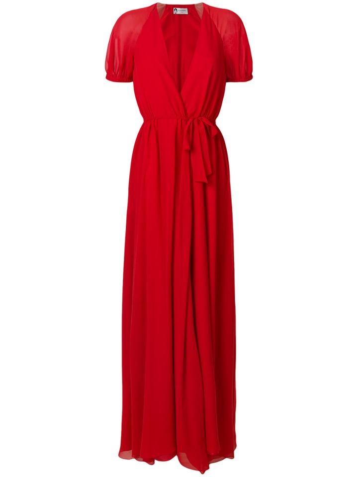 Lanvin Wrap-style Long Dress - Red