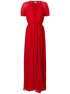 Lanvin Wrap-style Long Dress - Red