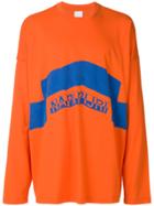 Napa By Martine Rose Logo Print Long Sleeved T-shirt - Yellow & Orange