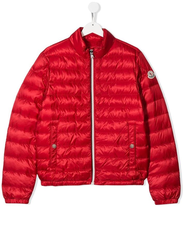 Moncler Kids Teen Zipped Padded Jacket - Red