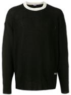 Àlg Contrast Neckline Jumper - Black