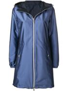 Herno Reversible Hooded Coat - Blue